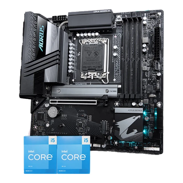 AORUS i5 13600KF 13400F 英特尔搭技嘉 B760 Z790 CPU主板套装 B760M D5 i5 13600KF