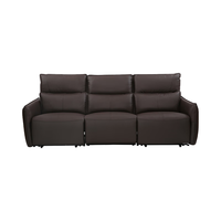 NITORI 宜得利 沃夫特 电动功能皮沙发 三人位 深棕色