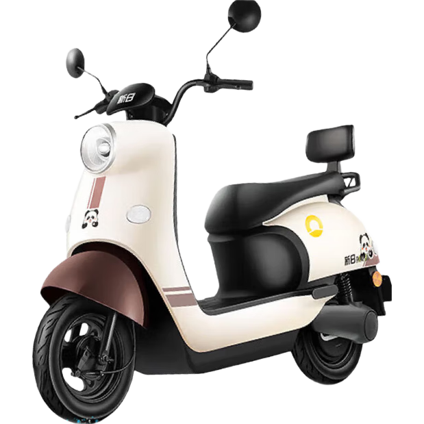 今日必买：新日 电动摩托车丽曼续航100km -本彩棕