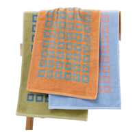 金号 成人情侣家庭洁面毛巾 100%纯棉 吸水擦脸巾 紫蓝棕兰 70*33cm 4条