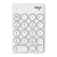 aigo 爱国者 N18 18键 2.4G无线薄膜键盘