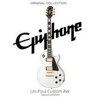 Epiphone 电吉他LP Custom AW 阿尔卑斯白Gibson青春版易普锋 36英寸 LP Custom白色（含琴盒）