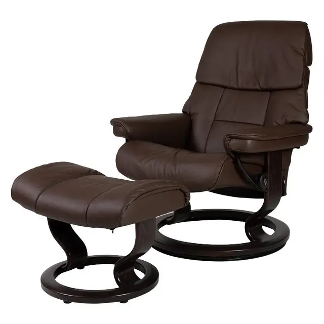 思特莱斯北欧沙发椅挪威躺高靠背皮轻奢椅含脚踏懒人休闲客厅卧室