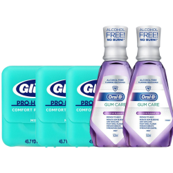 Oral-B 牙线卷便携护龈细滑扁线薄荷40m*3盒约300次牙签新老混发