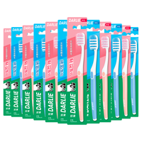 好来（DARLIE）(原黑人)牙刷软毛中毛成人柔彩健齿俊朗健齿男女适用套装 （柔彩+俊朗）共12支