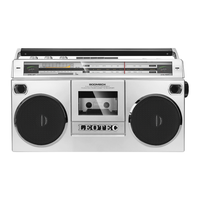 LEOTEC 305A高配录音机磁带播放机老式怀旧80年代4个喇叭立体声卡带收录机复古收音机 磨砂银升级版 （标准套餐）