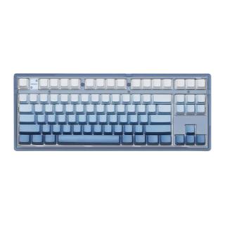 腹灵MK870雾蓝侧刻成品机械键盘蝮灵客制化键盘套件87键电竞热插
