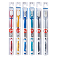 可净万毛牙刷成人软毛超细牙刷产后月子家用家庭装商超款C1628A 【中国红】窄头0.1mm丝超软