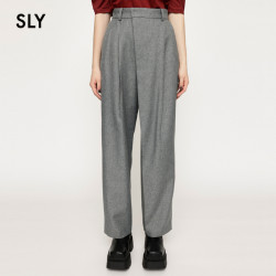 SLY 斯赖 通勤简约高腰西装休闲裤 030GAY31-2800