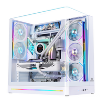 玩嘉 WJCOOLMAN 问界PLUS白色一体式曲面玻璃海景房机箱游戏电脑台式机