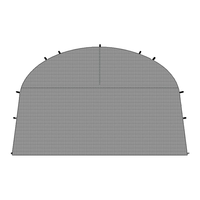 TAWA增强版穹顶天幕帐篷户外露野营防晒防潮防雨防风防寒过夜装备遮阳 一代黑色网纱帘 两片【通用款】