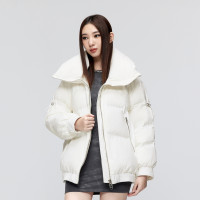 保暖服饰：波司登 90%绒 宽松廓形大翻领羽绒服短外套
