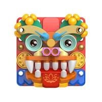 BLOKS 布鲁可积木 浮雕年画系列 86106 狮