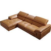 慕思（de RUCCI）全真皮沙发 慕思旗下沙发品牌艾慕沙发客厅家具大户型皮艺沙发 黑色全皮沙发 3右单+面左躺