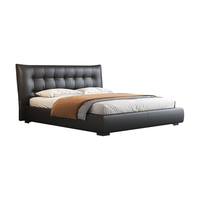 曲美家居床 双人床 现代意式家具真皮方块拉点主卧大床 华夫格-框架床 1.5m*2.0m