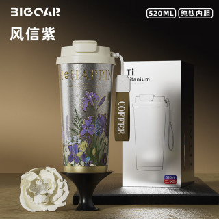 今日必买：Big car 大卡 纯钛保温杯 钛本风信紫 520ml