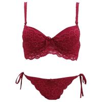 SHIROHATO 8101 女士蕾丝装饰文胸套装