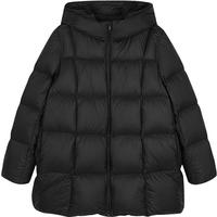 江南布衣25冬羽绒服95白鹅绒宽松连帽轻盈柔软5X0C10200 001/本黑 XS