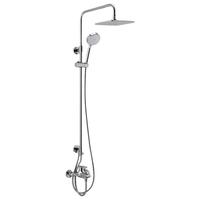 KOHLER 科勒 花洒淋浴柱套装精铜挂墙式方形龙头大顶喷升降淋雨洗澡77365T