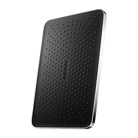 HEGII 恒洁 310mm加大顶喷 即关即停液态硅胶十级电镀通用4分接口花洒顶喷 HMT116-300