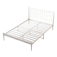 奈高 NAIGAO）铁艺床现代简约公寓床双人床欧式铁架床白色龙骨款2000*1800mm