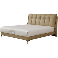 KUKA/顾家家居 纳帕牛皮 双人床 雪雾白 1.5*2.0m