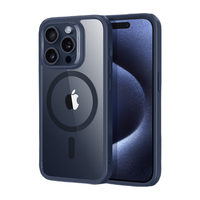  ESR/亿色 Magsafe磁吸充电 iPhone15pro手机壳  蓝边透白 ABS+PC