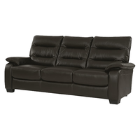 NITORI 宜得利 家居 家具 真牛皮沙发客厅宽坐深高靠背三人位 J10075-Y 3人位 深棕色