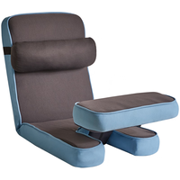 家逸懒人沙发可调节单人榻米沙发椅卧室床上靠背椅小户型阳台飘窗椅 灰色【多功能独特设计】