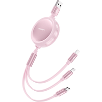 品胜 数据线三合一伸缩线 苹果安卓Type-c快充 适用iPhone14/13小米华为手机车载一拖三便携充电线多头