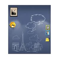 飞博士（Flybook） 黑板墙贴磁性白板小家用可移除擦写儿童环保贴墙磁力磁性画板写字板教学磁铁白班 黛灰 加厚不伤墙：60x90cm标准礼包