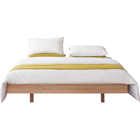 光明家具实木双人床简约床1.8米悬浮床双人床小户型红橡木婚床15052 悬浮床