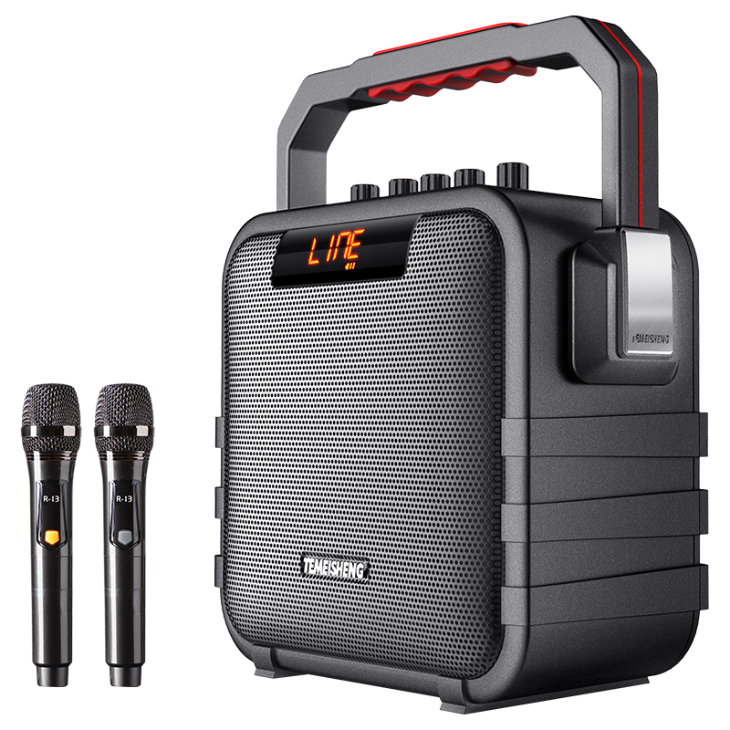  TEMEISHENG/特美声 大功率 便携式广场舞音响+双话筒  6.5吋800W+双话筒