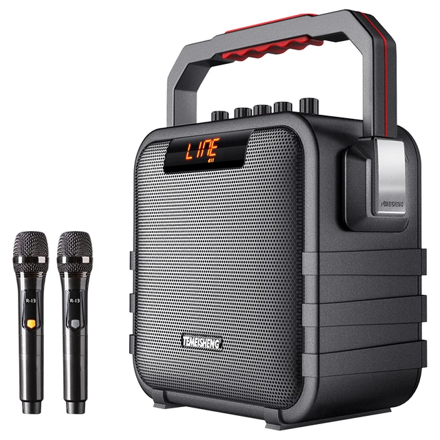 TEMEISHENG特美声SL-26便携式广场舞音响户外大功率k歌手提音箱蓝牙直播设备带声卡 6.5吋喇叭（800W功率）+双话筒 6.5吋800W+声卡+双话筒+u盘