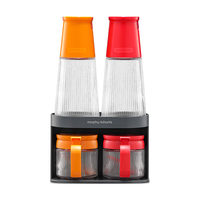 Morphy Richards/摩飞 防漏 玻璃油壶套装 橙红色