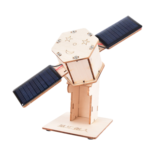 心有灵犀 航天模型手工材料航空卫星科技太阳能小制作发明宇宙空间站火箭太空作品 电动航天卫星模型