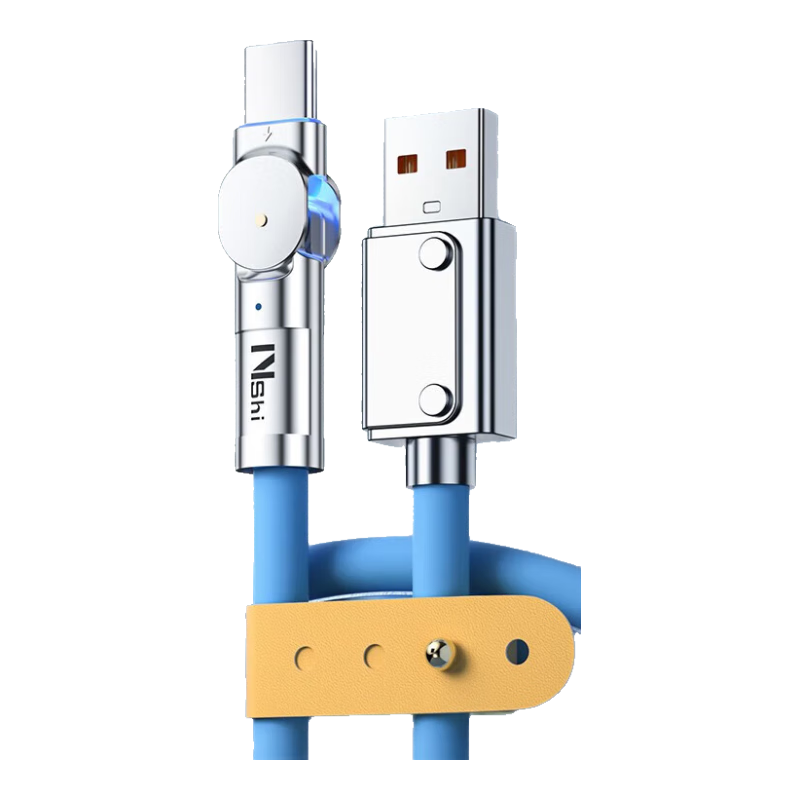  那物 120W超级快充 Type-C充电线  硅胶 黑色 Type-C USB-A 120W 6A