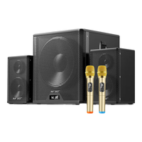 先科（SAST）A19 8吋电脑音响台式家用重低音炮电视K歌手机有源音箱 双麦版 A19+8吋蓝牙重低音