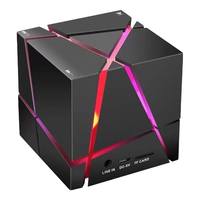 黑猫日记HMQ01魔方蓝牙音响音箱无线迷你低音炮高音质手机AI智能语音助手插卡FM收音氛围夜灯颜值桌搭摆件 铁灰色 AI语音版