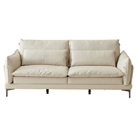 QuanU 全友 111158B-2 现代布艺沙发 三人位 米色 科技布款