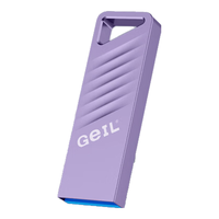GEIL金邦128GB USB3.2 U盘 读速100MB/s全金属高品质u盘 学习办公商务优盘大容量GH330系列梦幻紫