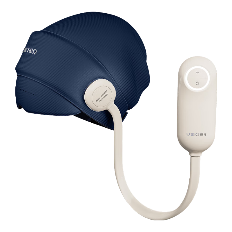  USKI/凉介 热敷 头部按摩器  R1蓝【头眼颈一体式按摩器】