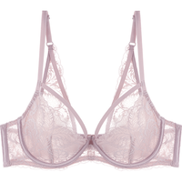 性感绑带设计美背款全蕾丝有钢圈女士内衣女轻薄舒适内衣女胸罩