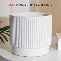 慕景瓷业 花盆 颜色分类白色中号 陶瓷