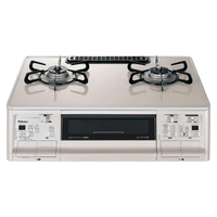 百乐满 PALOMA两2双眼燃气灶天然气液化气PA370WHA EVERCHEF EVERCHEF无水双面烤白色台面左强火天然气 GRANDCHEF PRE淡金玻璃台面右强火天然气