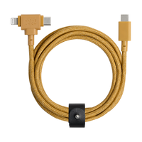 Native Union适用苹果14数据线iPhone13Pro充电线器max二合一快充60W双头 落日黄