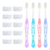 中笑（zonxao） 纳米牙刷头替换头通用软毛成人纳米牙刷家庭装家用硅胶换头牙刷保护牙龈 10个纳米牙刷头+【2支牙刷】 10支