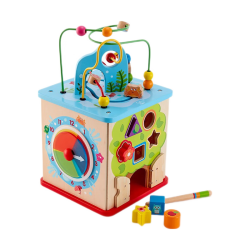 Hape E8378 奇趣游戏盒 木质积木拼插玩具