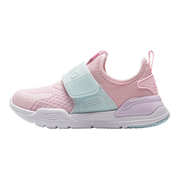 李宁 LI-NING童鞋儿童运动鞋男女小童夏秋支撑抗扭减震魔术贴一脚蹬休闲鞋 【春秋款】嫩樱粉/浅晴蓝-6 26