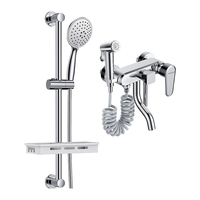 法恩莎（FAENZA）浴缸花洒淋浴简易花洒套装精铜龙头卫浴增压手持混水阀简易花洒 简易款-5档增压手持